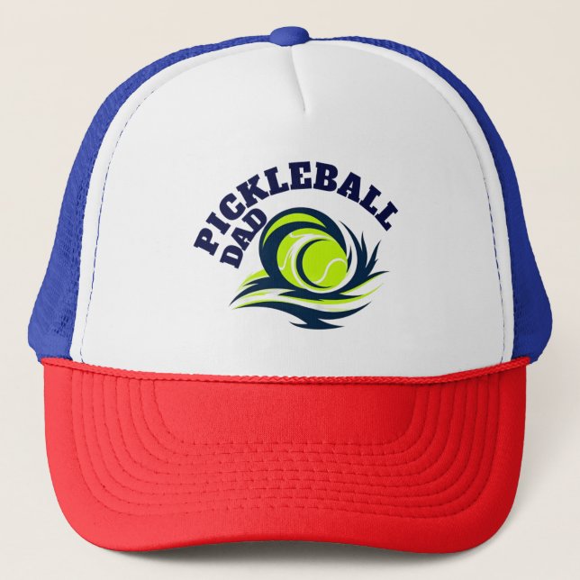 Embroiderad Pickleball Pappa Cap, Baseba-Truckerke Keps (Framsida)