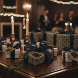 Embroidered Art Deco Pattern Wrapping Paper Presentpapper