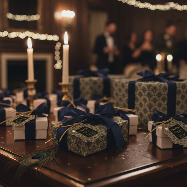 Embroidered Art Deco Pattern Wrapping Paper Presentpapper (Skapare uppladdad)