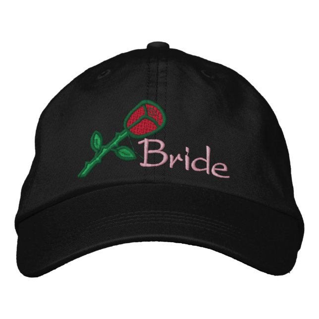EMBROIDERED BRIDE BRÖLLOP CAP BRODERAD KEPS (Framsida)