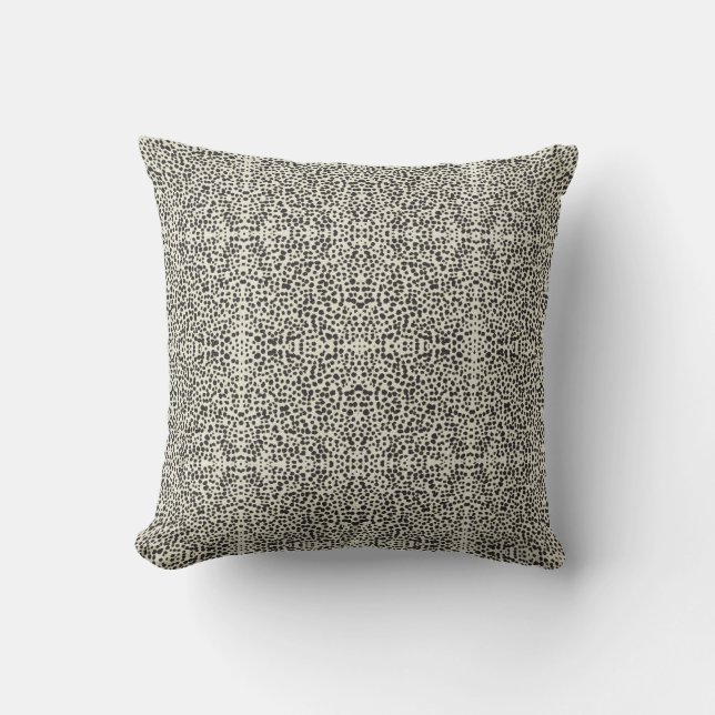 Embroidered Effect Dalmatian Fur Print Kudde (Framsida)