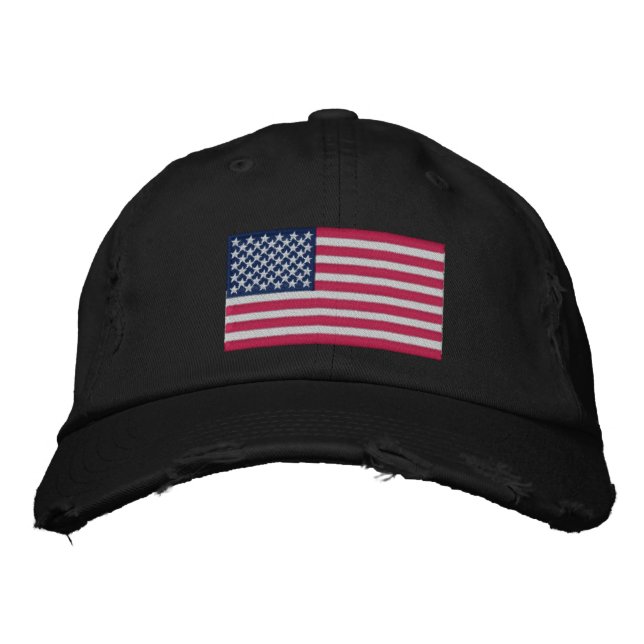 Embroidered Hat American Flag Broderad Keps (Framsida)