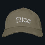 Embroidered Hat - Personalized Christmas Nice Broderad Keps<br><div class="desc">Custom Embroidered Hat/Baseball Cap flex! The ultimate Christmas Gift. better than looking for lame stocking stuffer gifts. Displayed Features customizable text humor from naughty or nice print - funny meme. ⚡ Personalized embroidered dad hat with ANY text! Premium 100% cotton - curved brim & adjustable strap. Perfect for dads, grads,...</div>