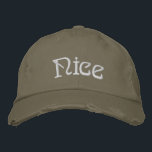 Embroidered Hat - Personalized Christmas Nice Broderad Keps<br><div class="desc">Custom Embroidered Hat/Baseball Cap flex! The ultimate Christmas Gift. better than looking for lame stocking stuffer gifts. Displayed Features customizable text humor from naughty or nice print - funny meme. ⚡ Personalized embroidered dad hat with ANY text! Premium 100% cotton - curved brim & adjustable strap. Perfect for dads, grads,...</div>
