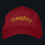 Embroidered Hat - Personalized Naughty Christmas Broderad Keps<br><div class="desc">Custom Embroidered Hat/Baseball Cap flex! The ultimate Christmas Gift. better than looking for lame stocking stuffer gifts. Displayed Features customizable text humor from naughty or nice print - funny meme. ⚡ Personalized embroidered dad hat with ANY text! Premium 100% cotton - curved brim & adjustable strap. Perfect for dads, grads,...</div>