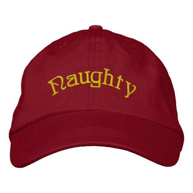 Embroidered Hat - Personalized Naughty Christmas Broderad Keps (Framsida)