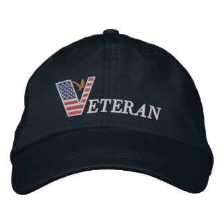 Embroidered Hat Veteran Broderad Keps