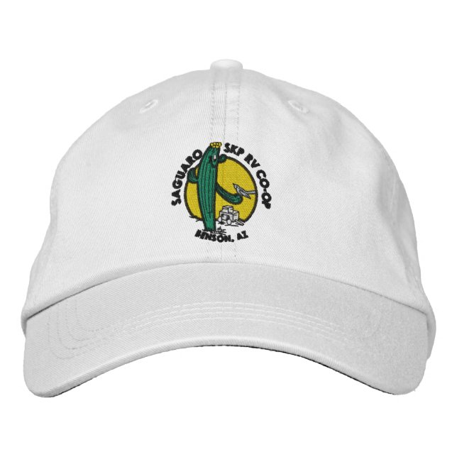Embroidered Hat - White Broderad Keps (Framsida)