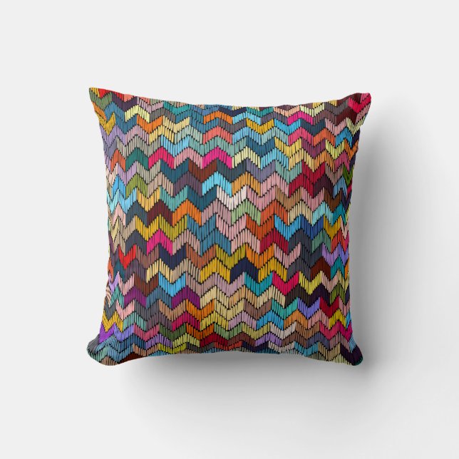 Embroidered seamless geometric pattern. Ornament E Kudde (Framsida)