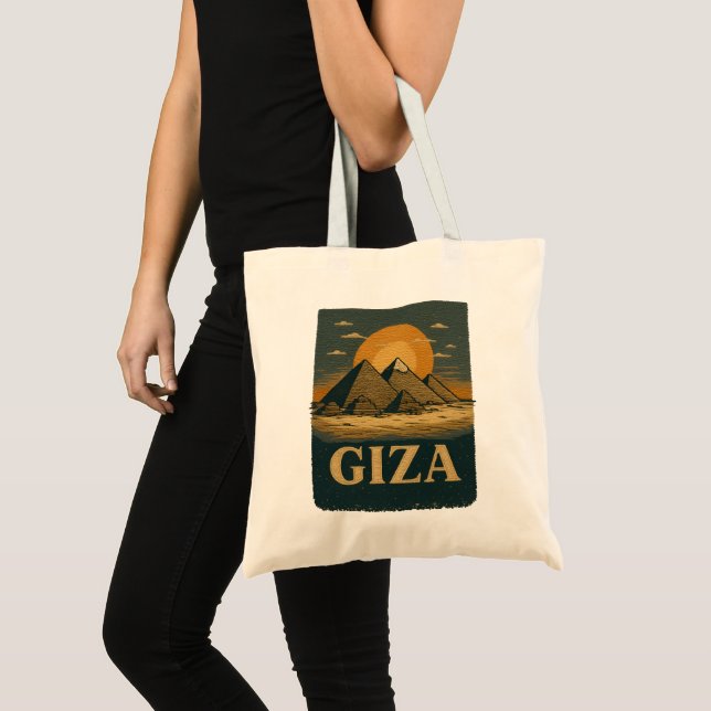 Embroidery Egyptian Pyramids of Giza Underbar Pyra Tygkasse (Framsida (produkt))