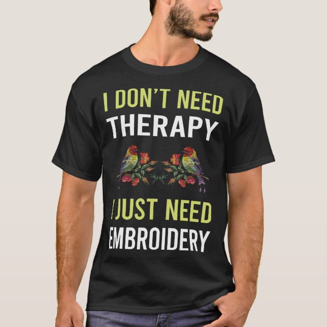 Embroidery Embroider Embroider T Shirt (Framsida)