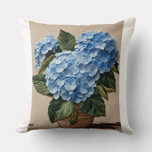 Embroidery Hydrangea-kuddedesign Kudde (Framsida)