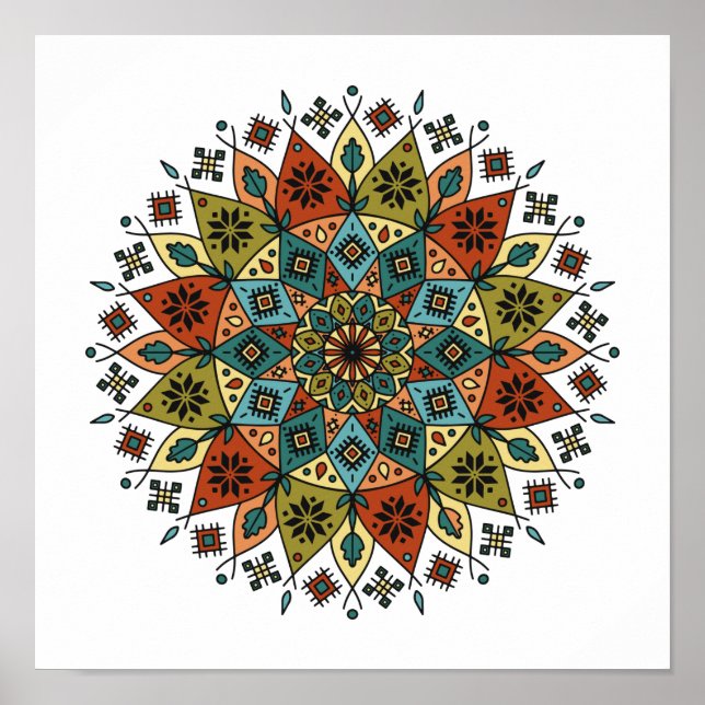 Embroidery Mandala Poster (Framsidan)