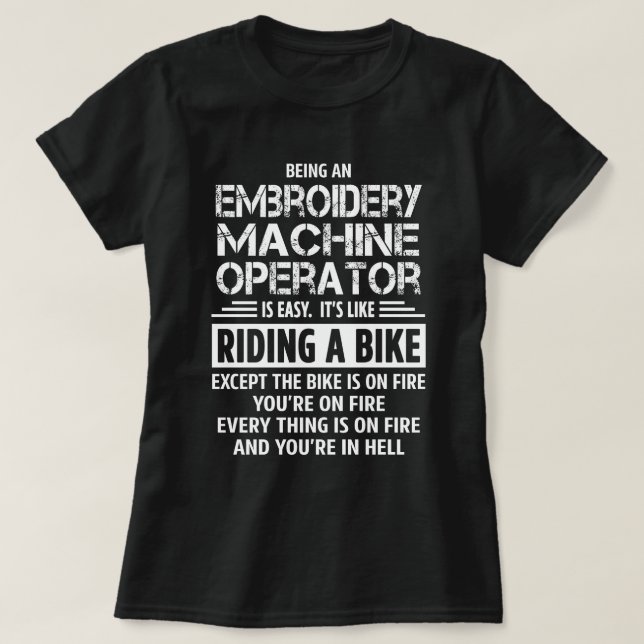 Embroidery Maskin operator T Shirt (Design framsida)