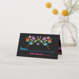Embroidery mexikanska Fiesta bord-kort Placeringskort