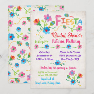 Embroidery Mexikanska Fiesta Inbjudningskort för m