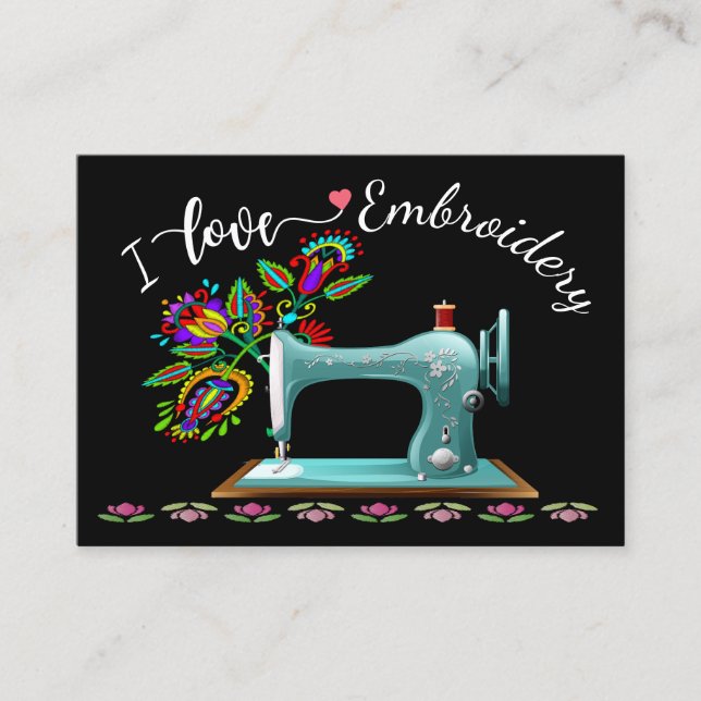 Embroidery - Mode - Seamstress Visitkort (Framsida)