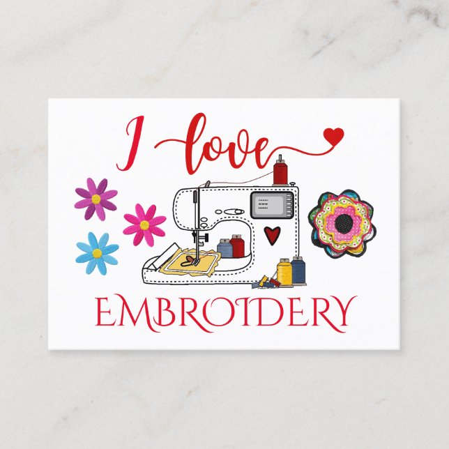 Embroidery - Mode - Seamstress Visitkort (Framsida)
