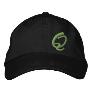 Embroidery Monogram Brev Q Initial Broderad Keps