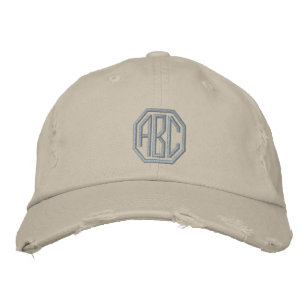 Embroidery Monogram Personlig Initialer Broderad Keps