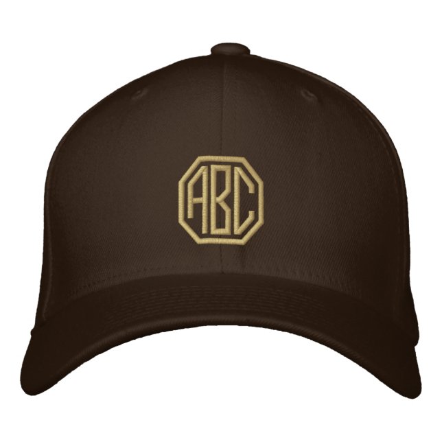 Embroidery Monogram Personlig Initialer Broderad Keps (Framsida)