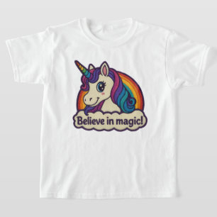 Embroidery Mythic Unicorn Magic Horned Animal T Shirt