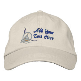 Embroidery Nautisk Personlig för segelbåtar Broderad Keps