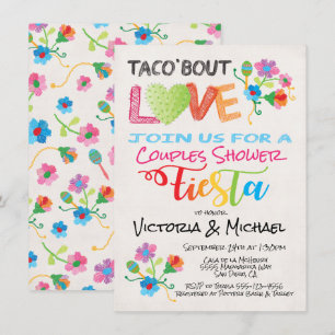 Embroidery Taco om duschen Kärlek par inbjudan