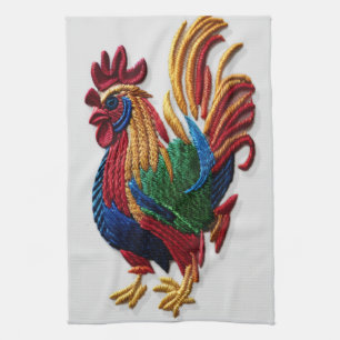 Embroidery tupp - Embroidery Traditional animal Kökshandduk