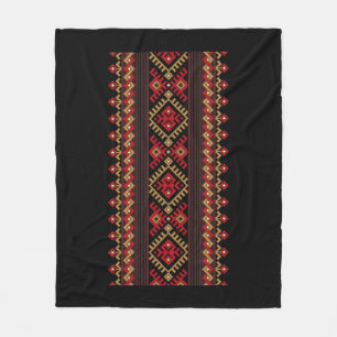 Embroidery Ukraina Vyshyvanka Skriv ut Ethnic Möns Fleecefilt