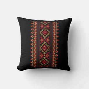 Embroidery Ukraina Vyshyvanka Skriv ut Ethnic Möns Kudde