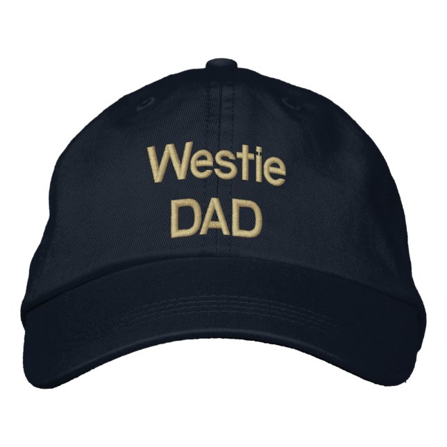 Embroidery Westie PAPPA Broderad Keps (Framsida)