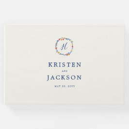 Embroied Blommigt Bröllop Gästböcker