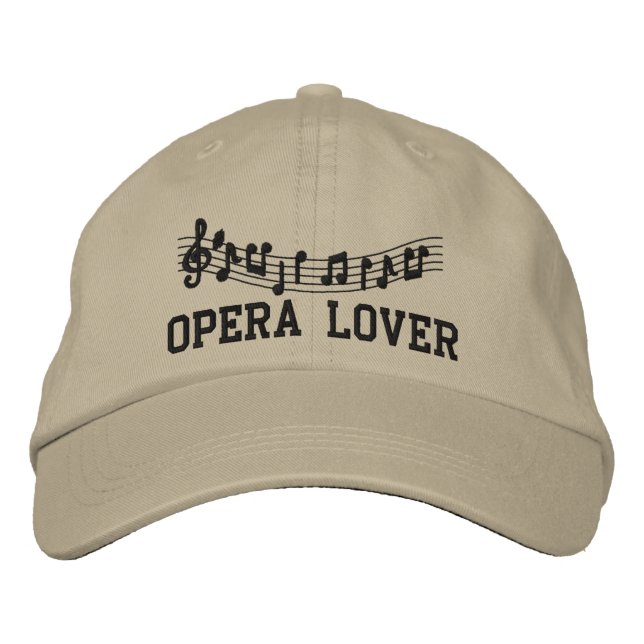 Embroied Opera Älskare Hat Broderad Keps (Framsida)