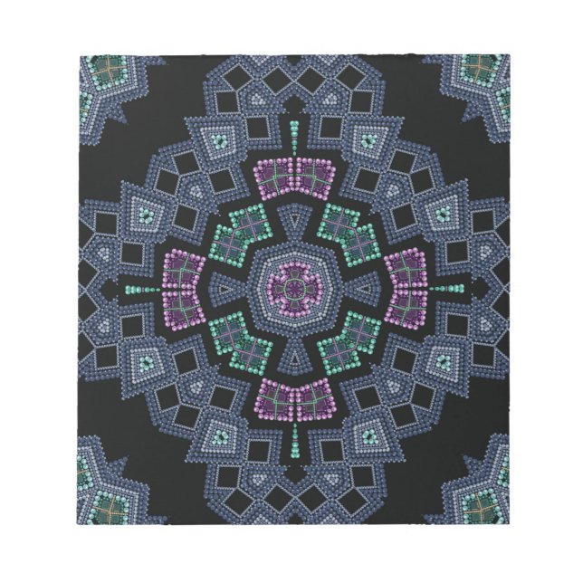 Embroied pärlor mönster anteckningsblock (Framsida)