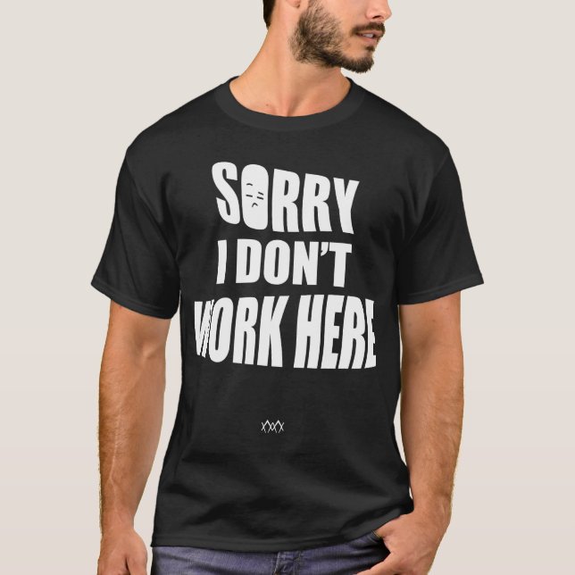 Embroied Sarkastic Humor T Shirt (Framsida)