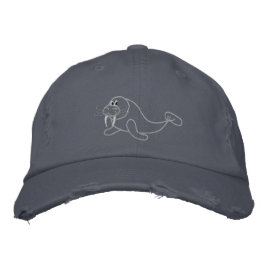 Embroied Walrus Hat Broderad Keps