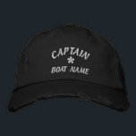 Embroierat Hat Broderad Keps<br><div class="desc">Broderade hattar,  lock,  broderade CAPTAIN och din båt NAMN 2</div>