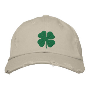 Embroired Irish Fyrklöver Broderad Keps