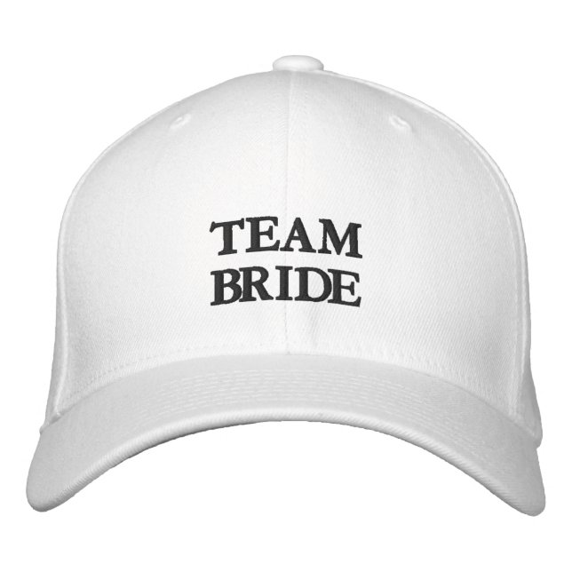 Embroired Team Bride Bachelorette Baseball Hat Broderad Keps (Framsida)