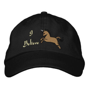 Embroired Unicorn Hat Broderad Keps
