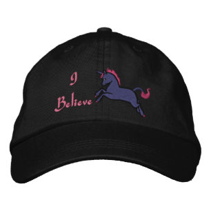 Embroired Unicorn Hat Broderad Keps