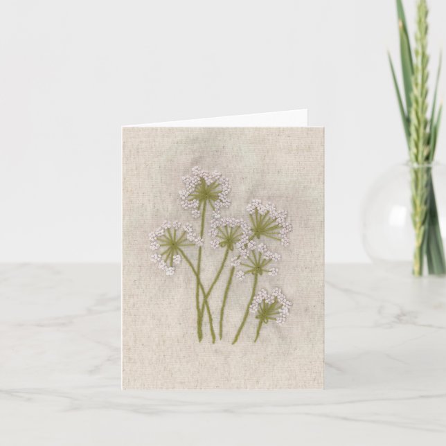 Embroized Angelia Blank Card Kort (Framsida)