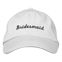 Embroized Bridesmaid Bachelorette Baseball Hat