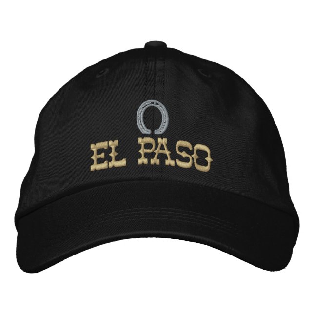 Embroized El Paso Cap Broderad Keps (Framsida)