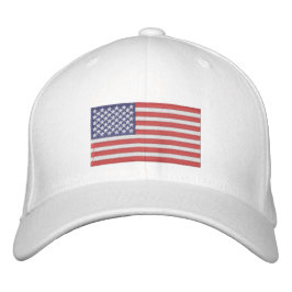 Embroized Hat American Flagga Broderad Keps