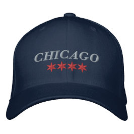 Embroized Hat Chicago Broderad Keps