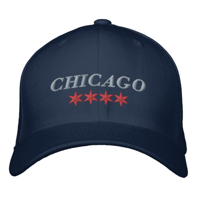 Embroized Hat Chicago Broderad Keps (Framsida)
