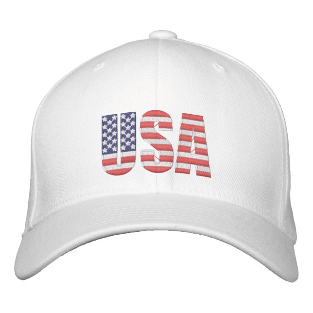 Embroized Hat USA Broderad Keps (Framsida)