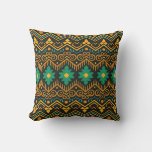 Embroized Ikat Fabric Ethnic Design Kudde